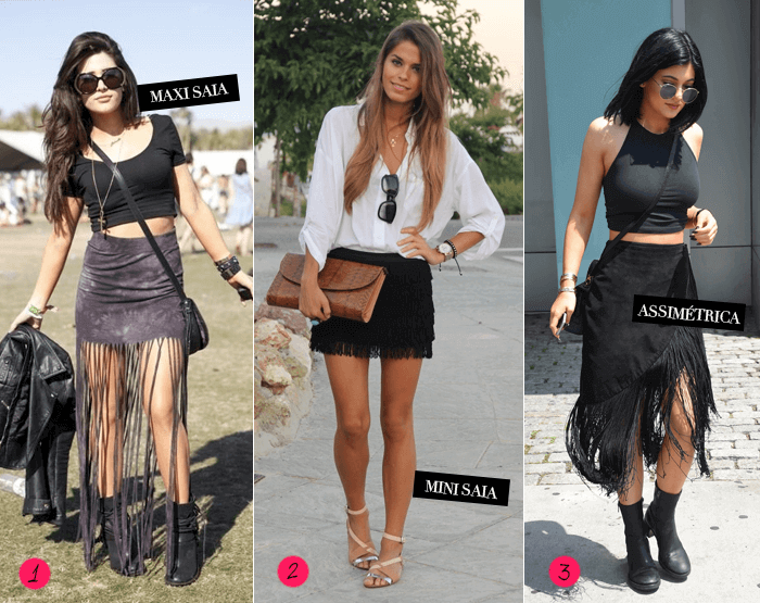 Saia de hot sale franja 2019